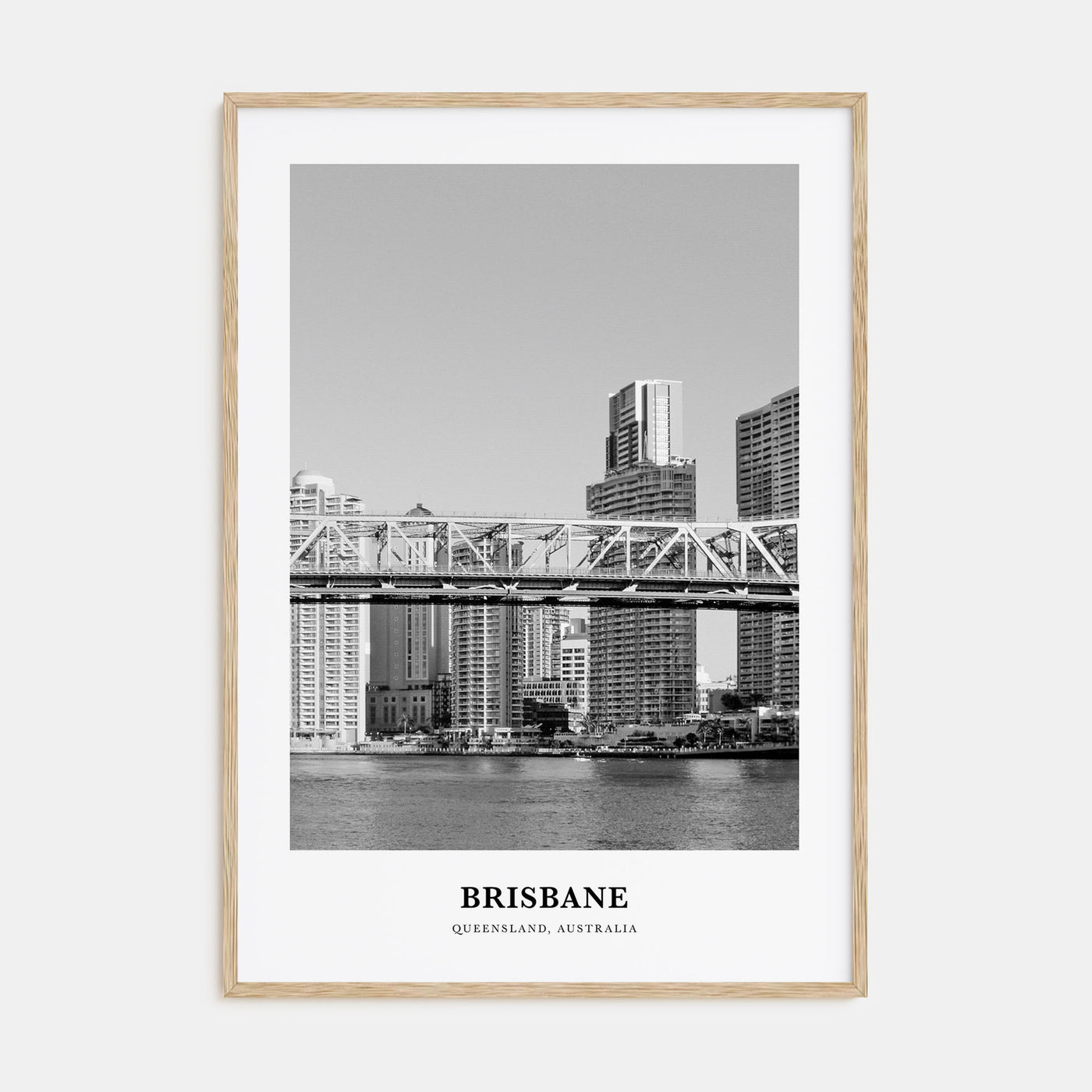 Brisbane Portrait B&W No 1 Poster