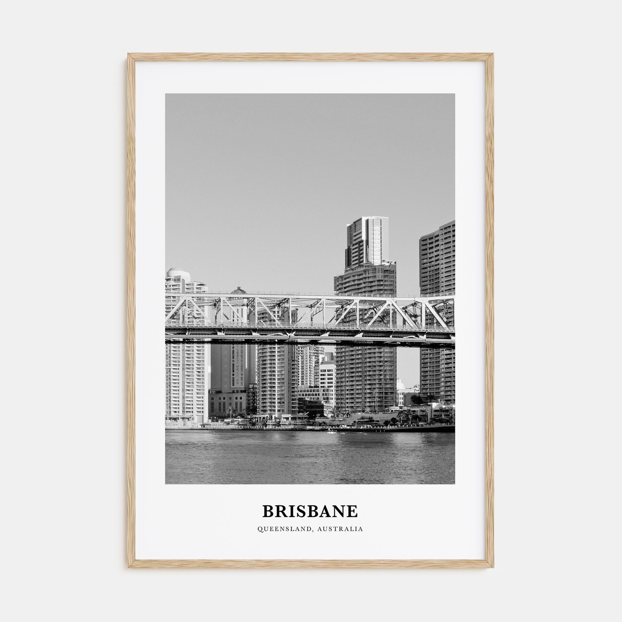 Brisbane Portrait B&W No 1 Poster