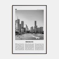Brisbane Travel B&W No 1 Poster