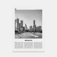 Brisbane Travel B&W No 1 Poster