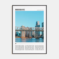 Brisbane Travel Color Poster