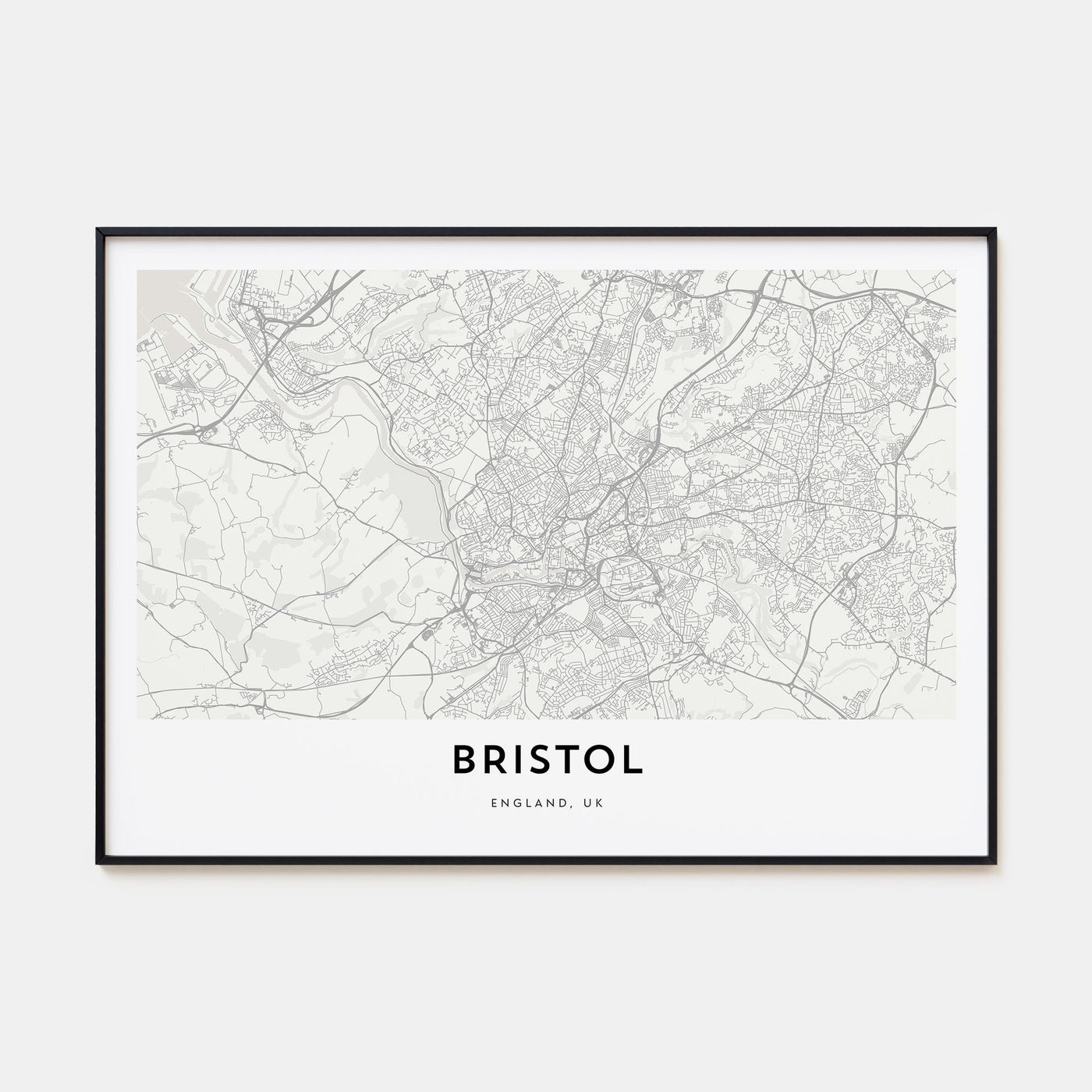 Bristol Map Landscape Poster