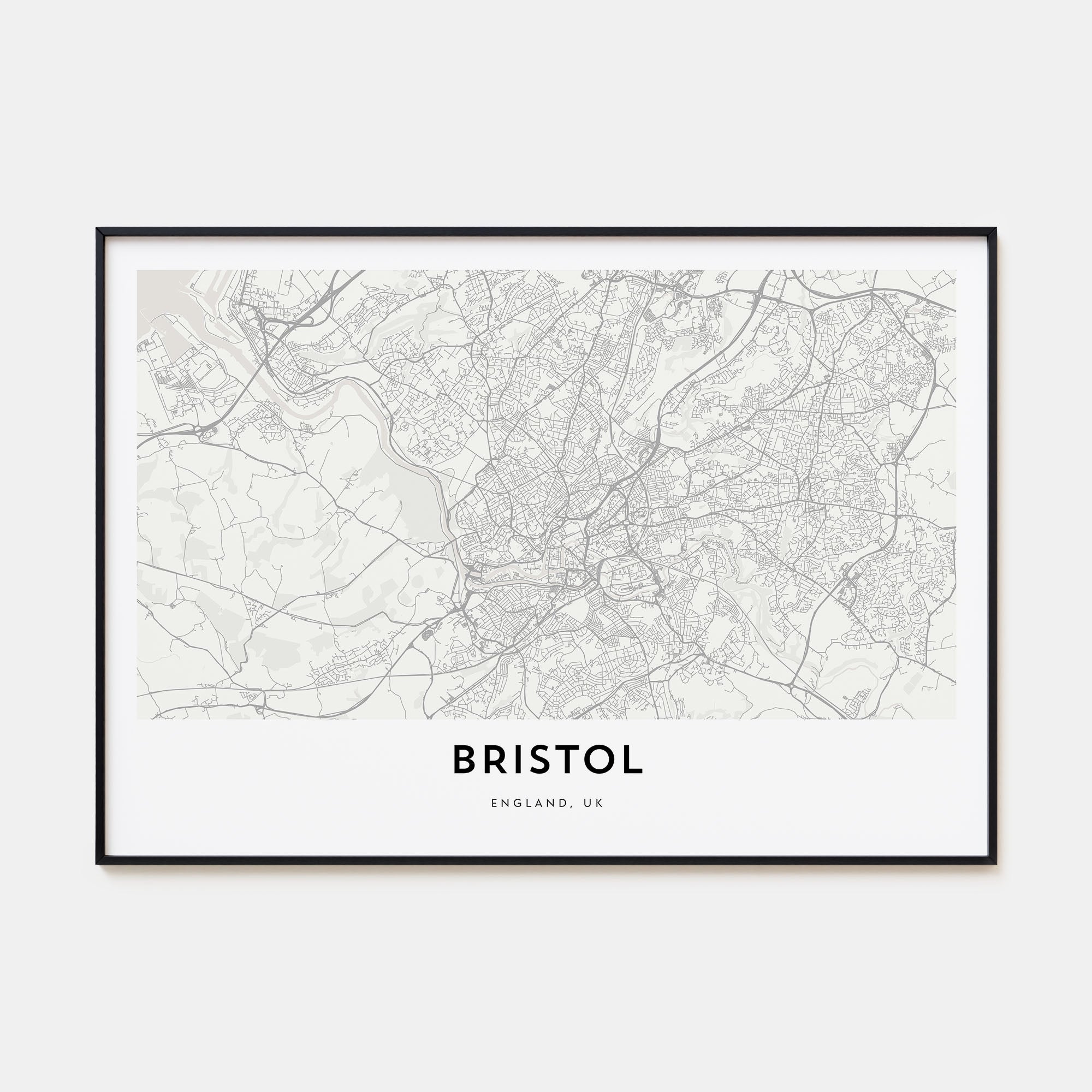 Bristol Map Landscape Poster