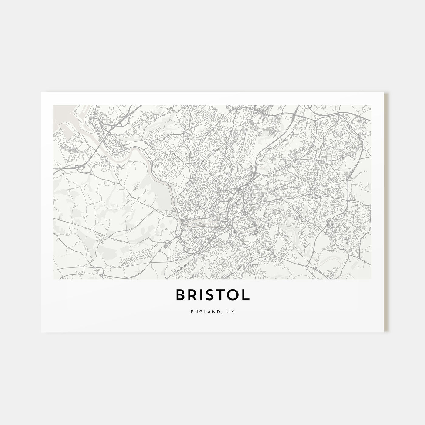 Bristol Map Landscape Poster
