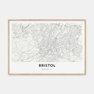 Bristol Map Landscape Poster
