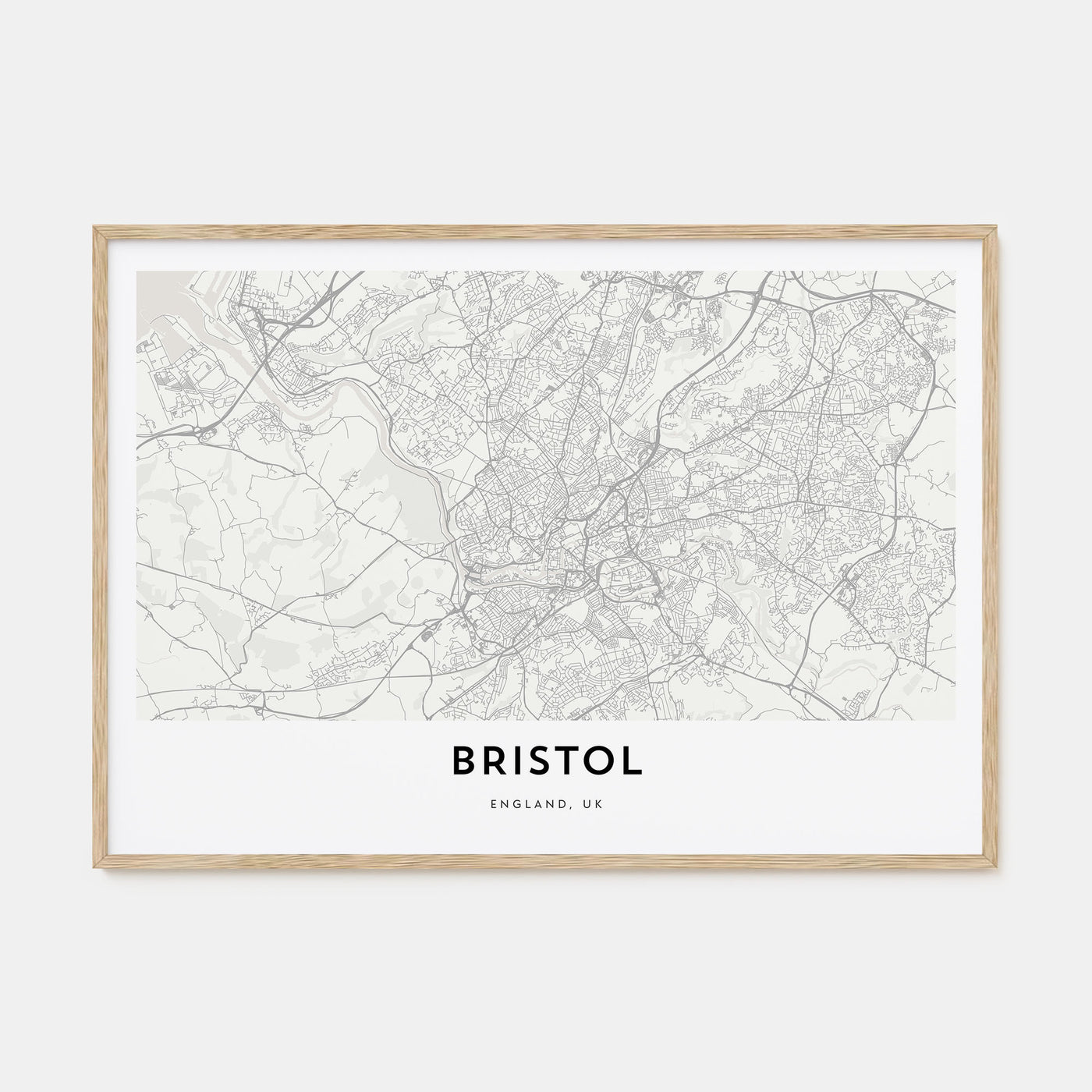 Bristol Map Landscape Poster