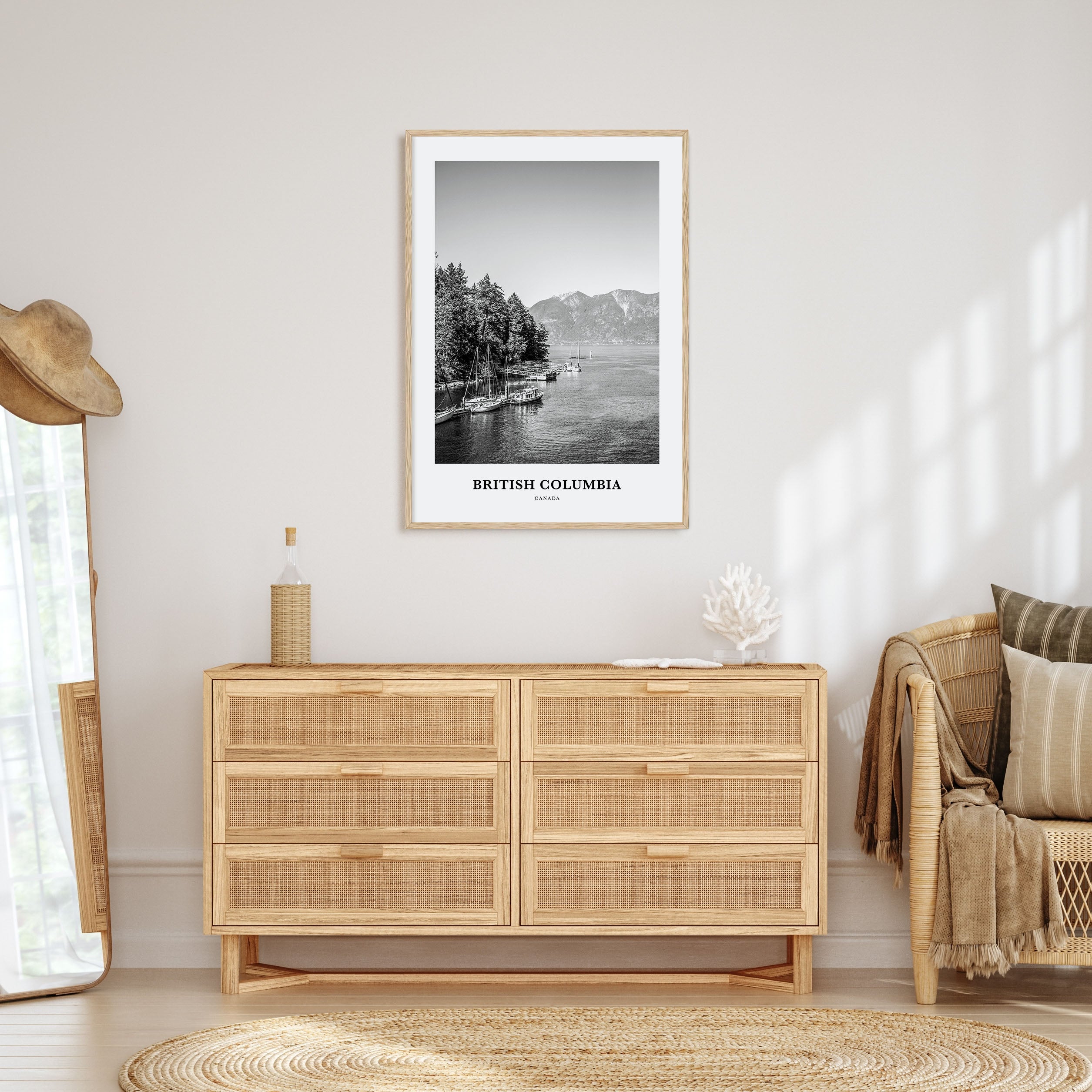 British Columbia Portrait B&W Poster