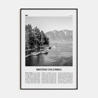 British Columbia Travel B&W Poster