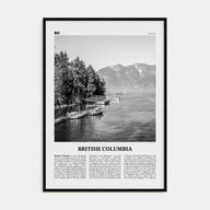 British Columbia Travel B&W Poster