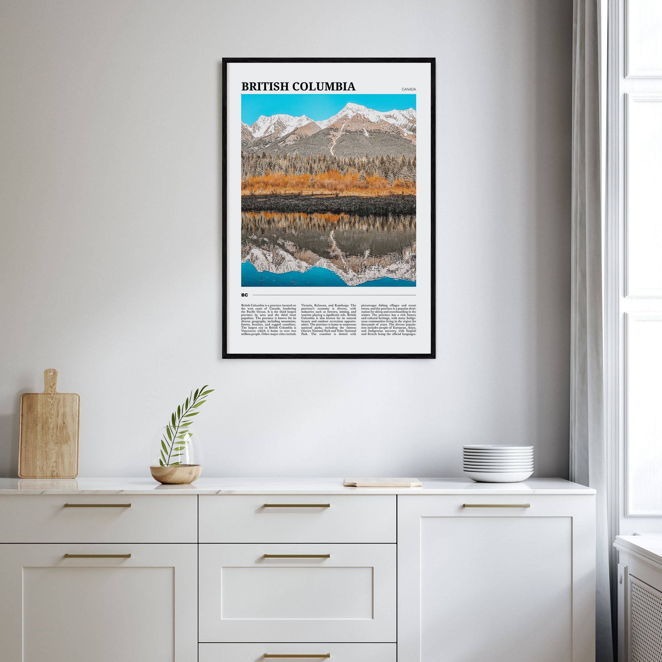 British Columbia Travel Color Poster