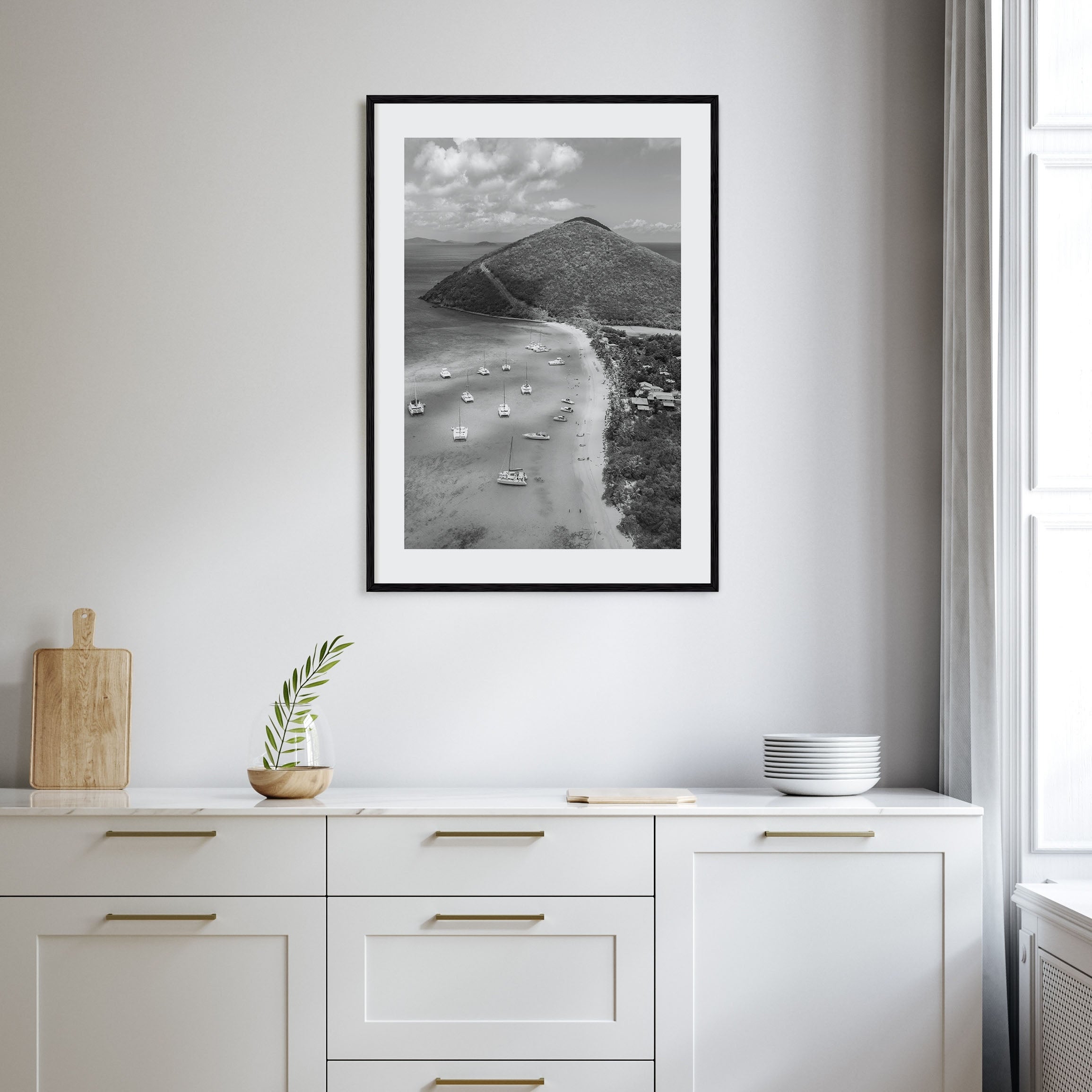 British Virgin Islands Photo B&W Poster