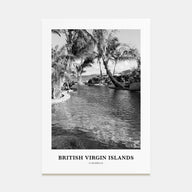 British Virgin Islands Portrait B&W Poster