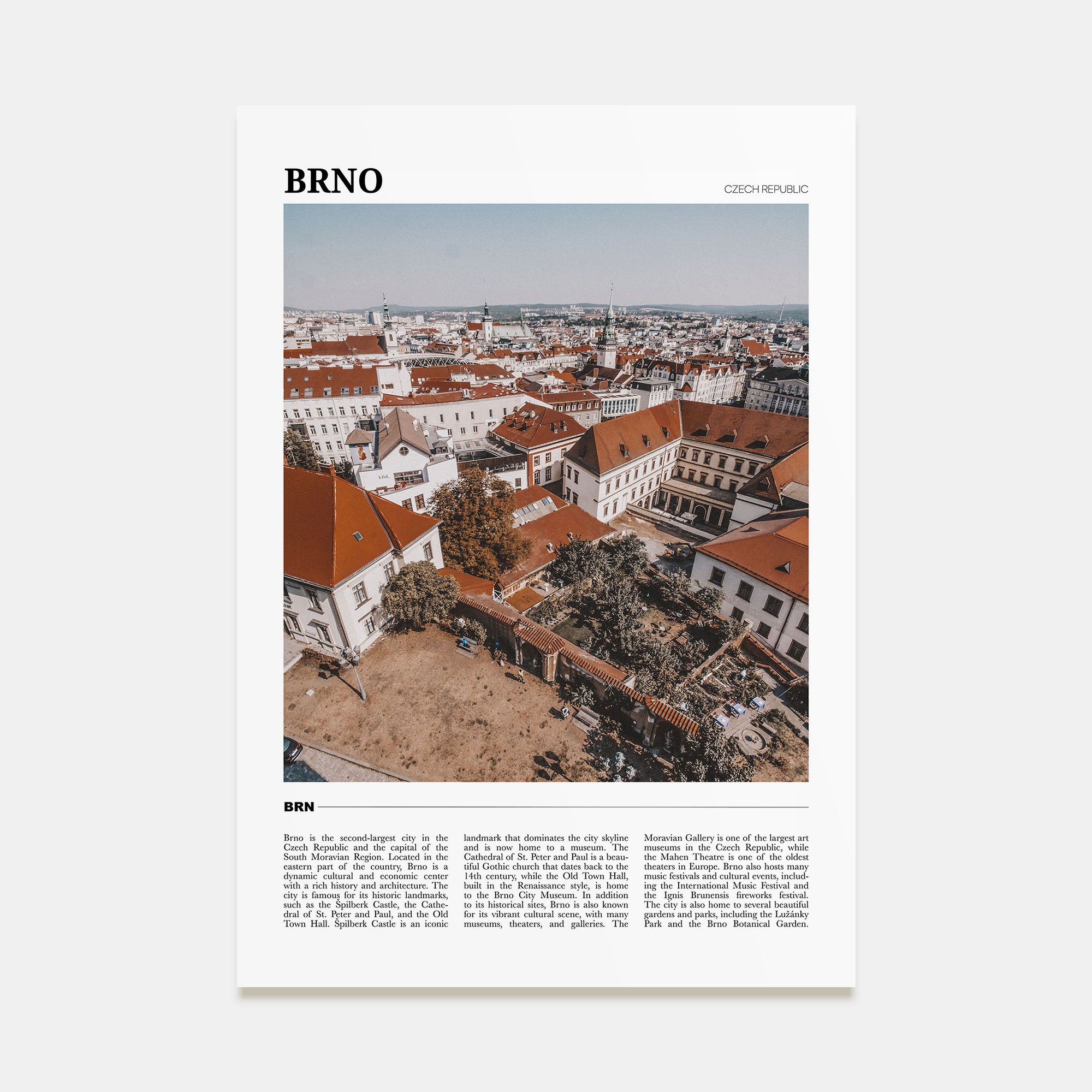 Brno Travel Color Poster