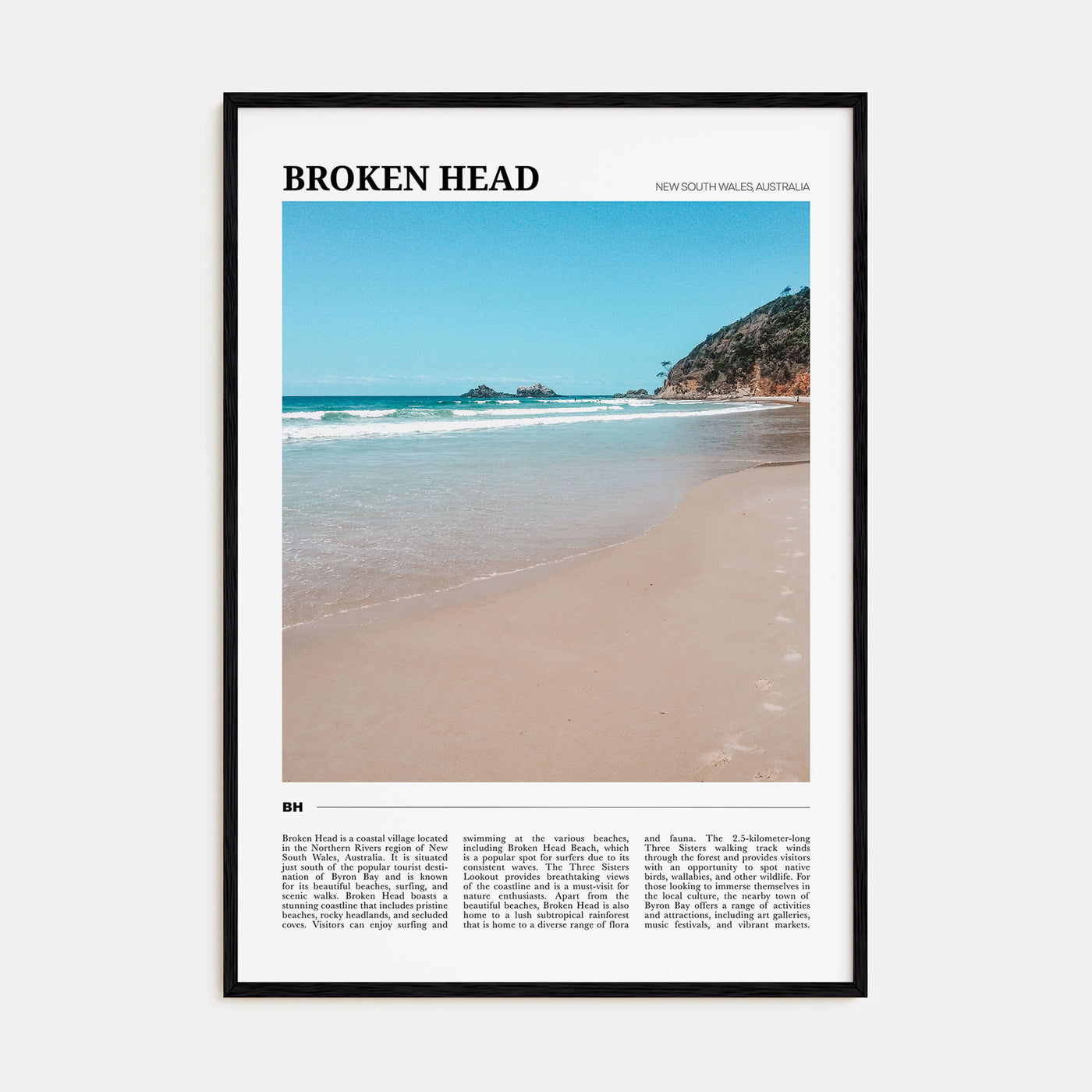 Broken Head Travel Color Poster