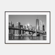 Brooklyn Landscape B&W Poster