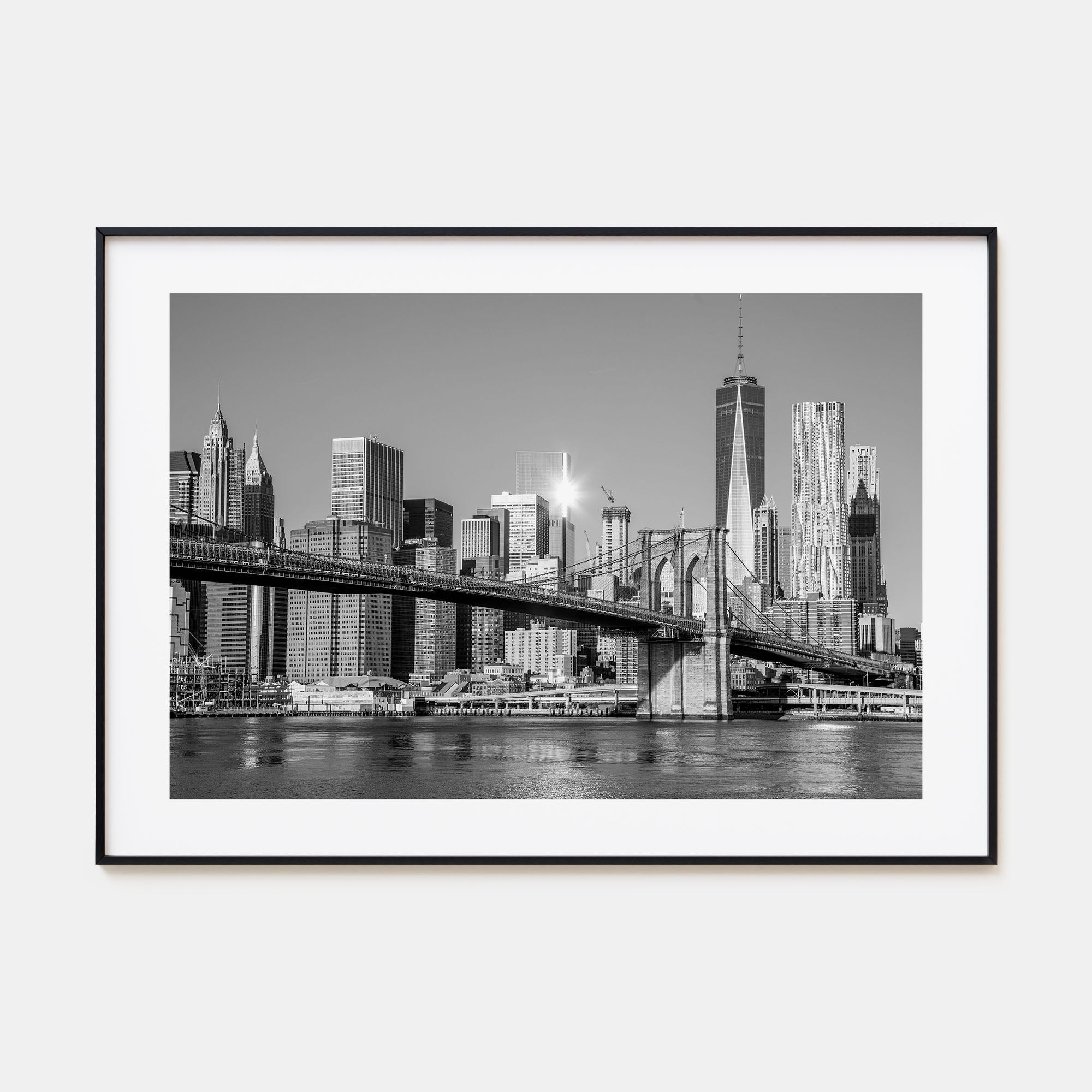 Brooklyn Landscape B&W Poster