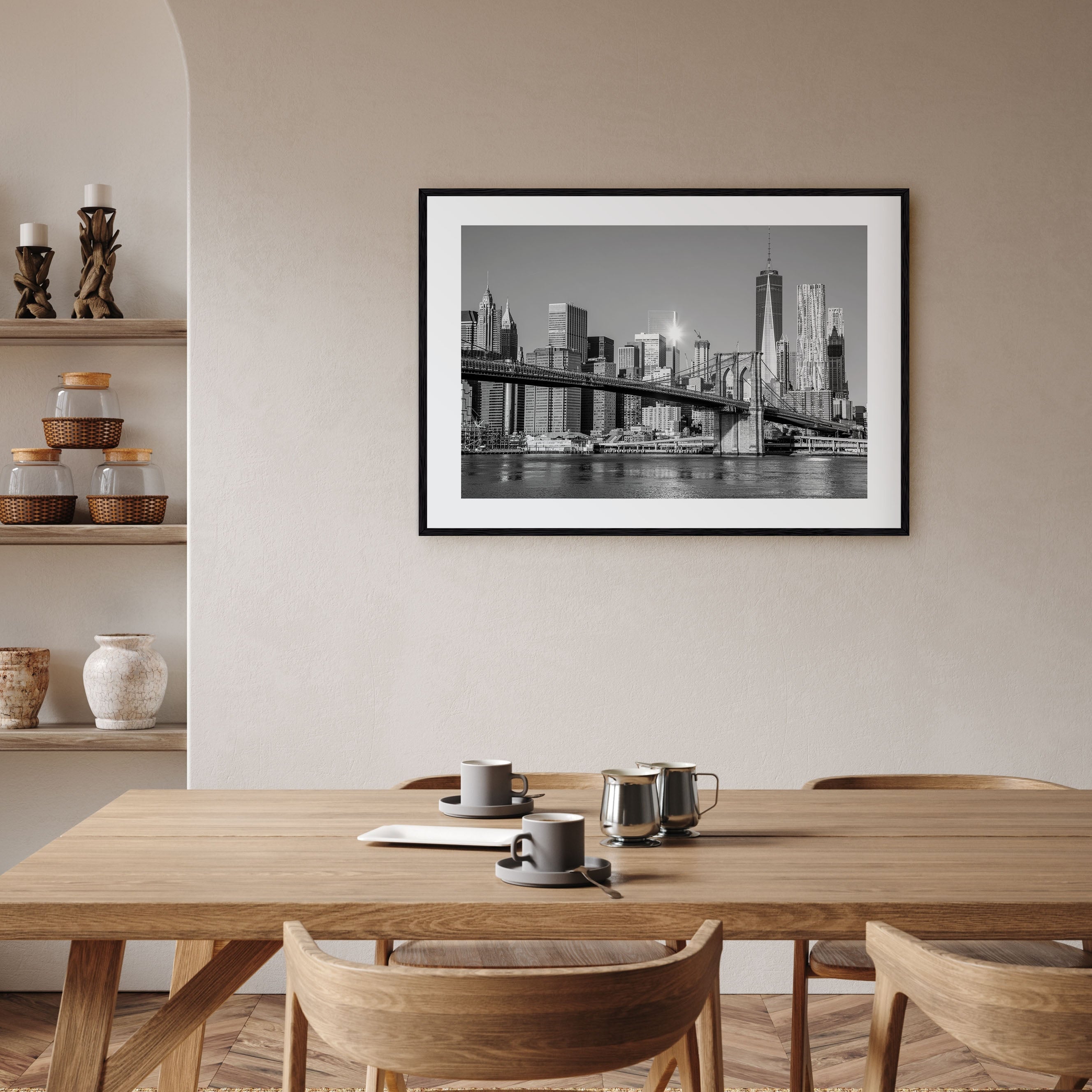 Brooklyn Landscape B&W Poster