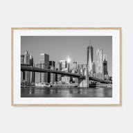 Brooklyn Landscape B&W Poster