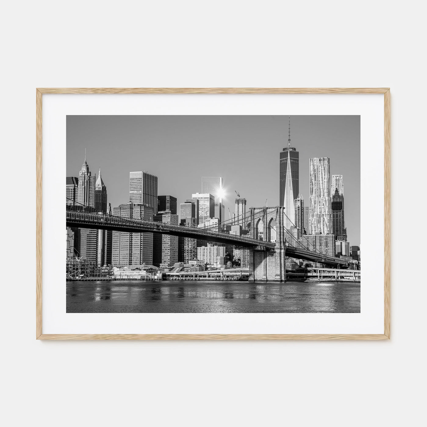Brooklyn Landscape B&W Poster