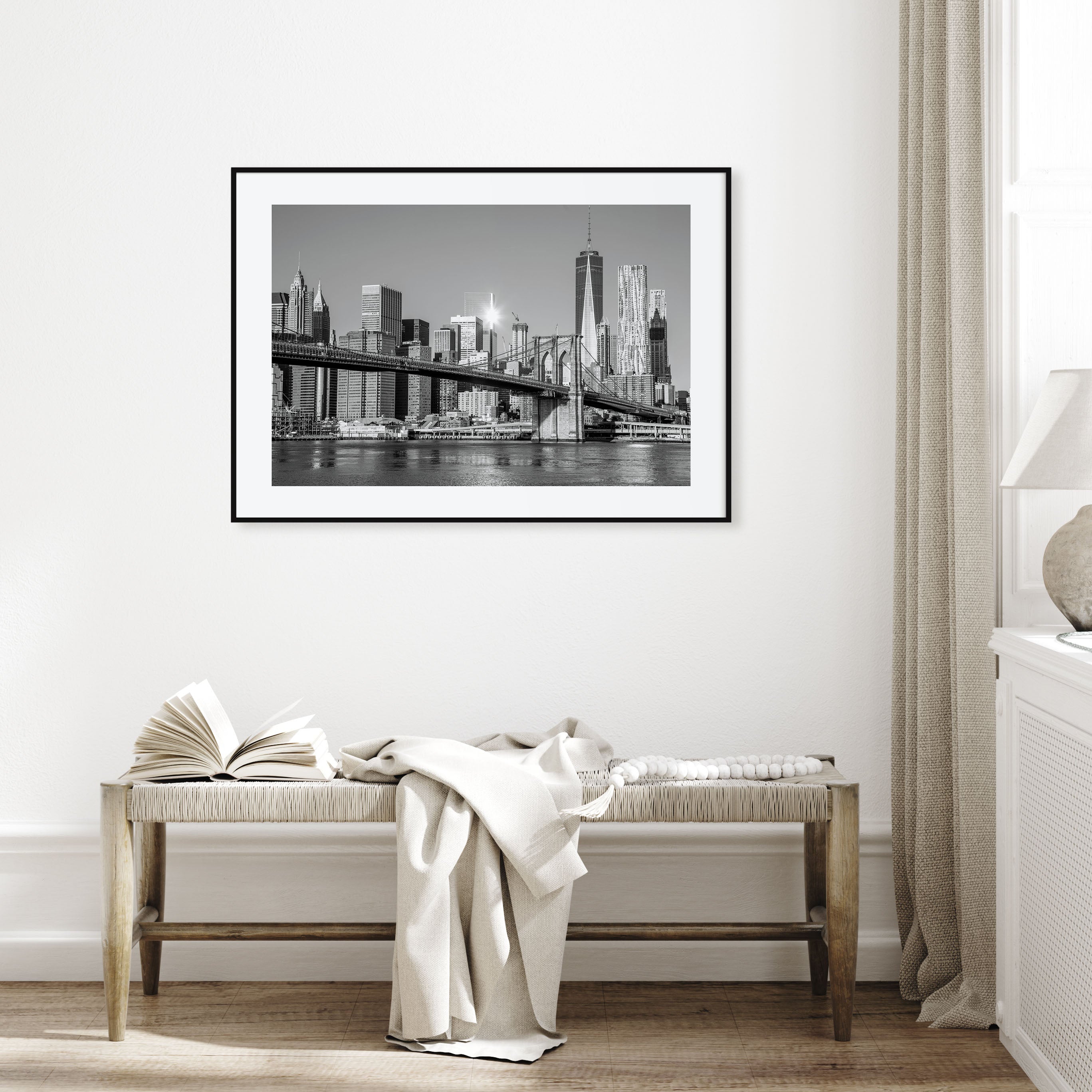 Brooklyn Landscape B&W Poster