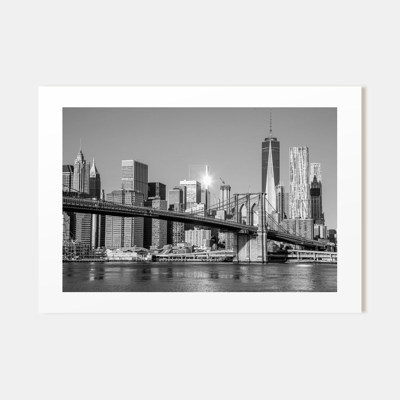 Brooklyn Landscape B&W Poster