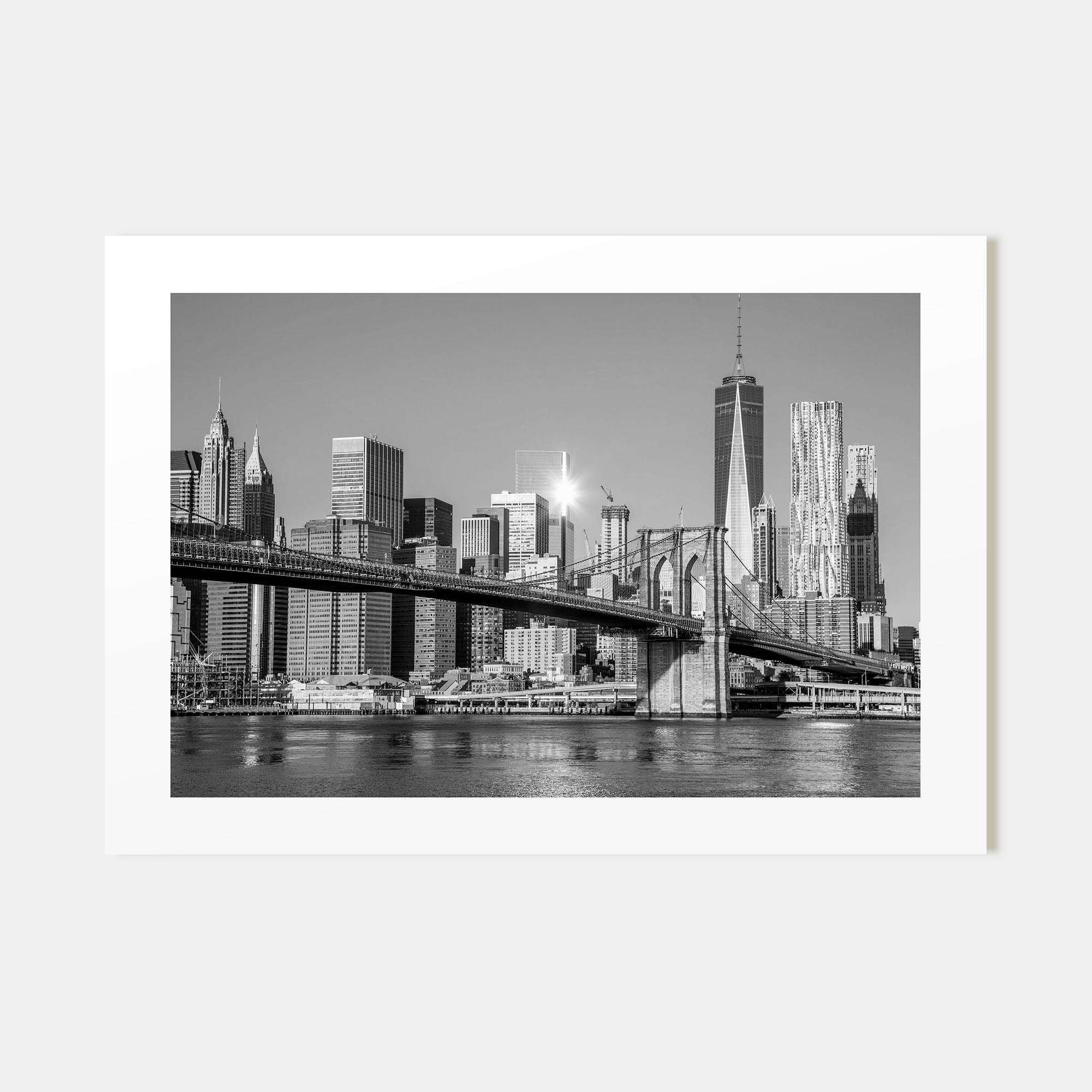 Brooklyn Landscape B&W Poster