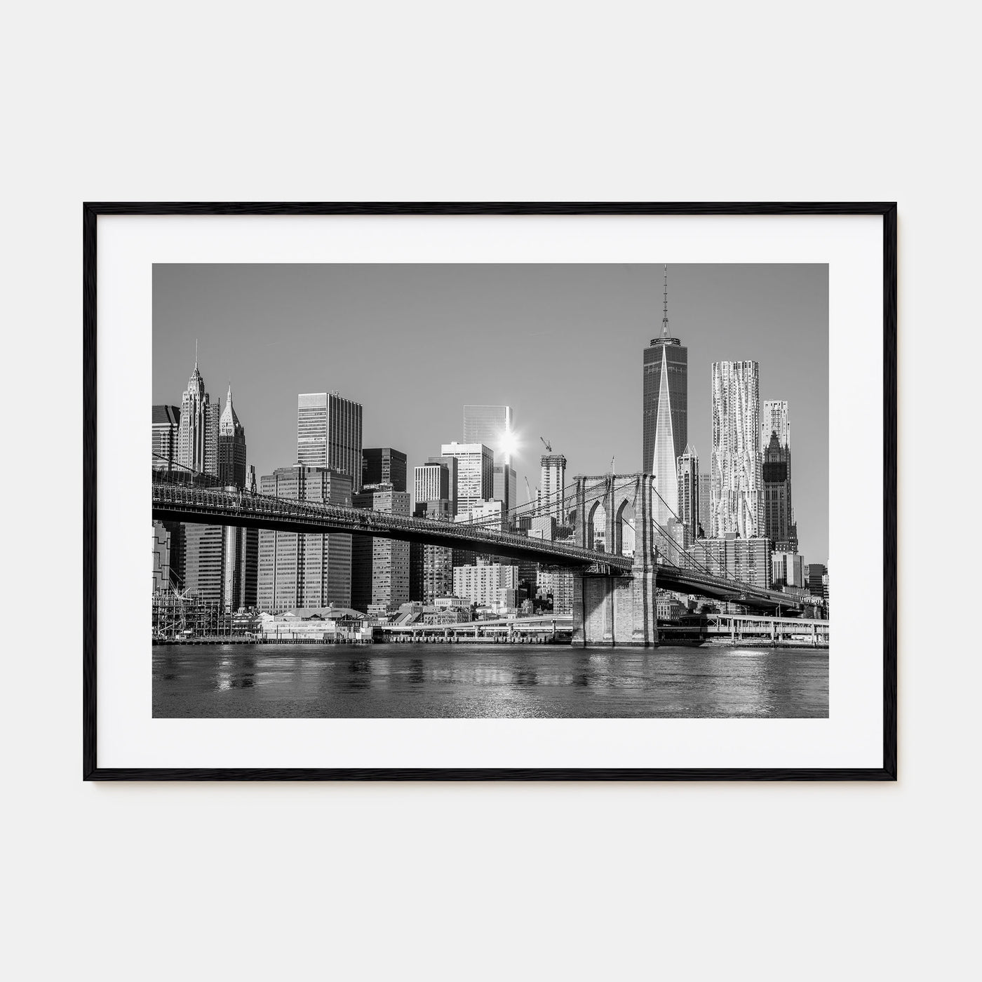Brooklyn Landscape B&W Poster