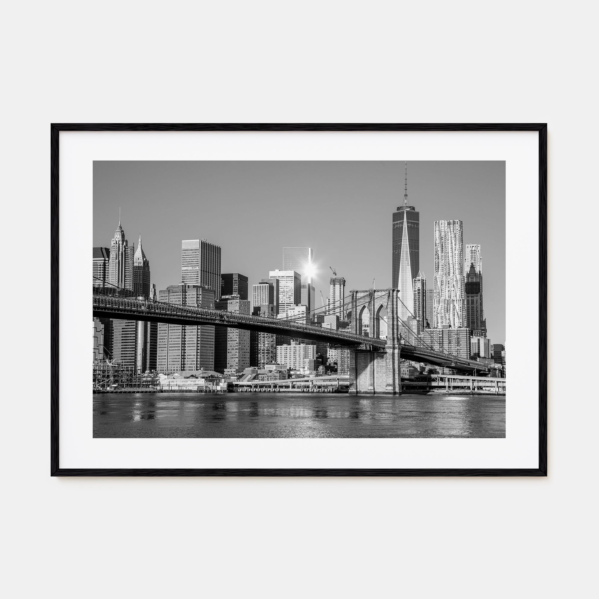 Brooklyn Landscape B&W Poster