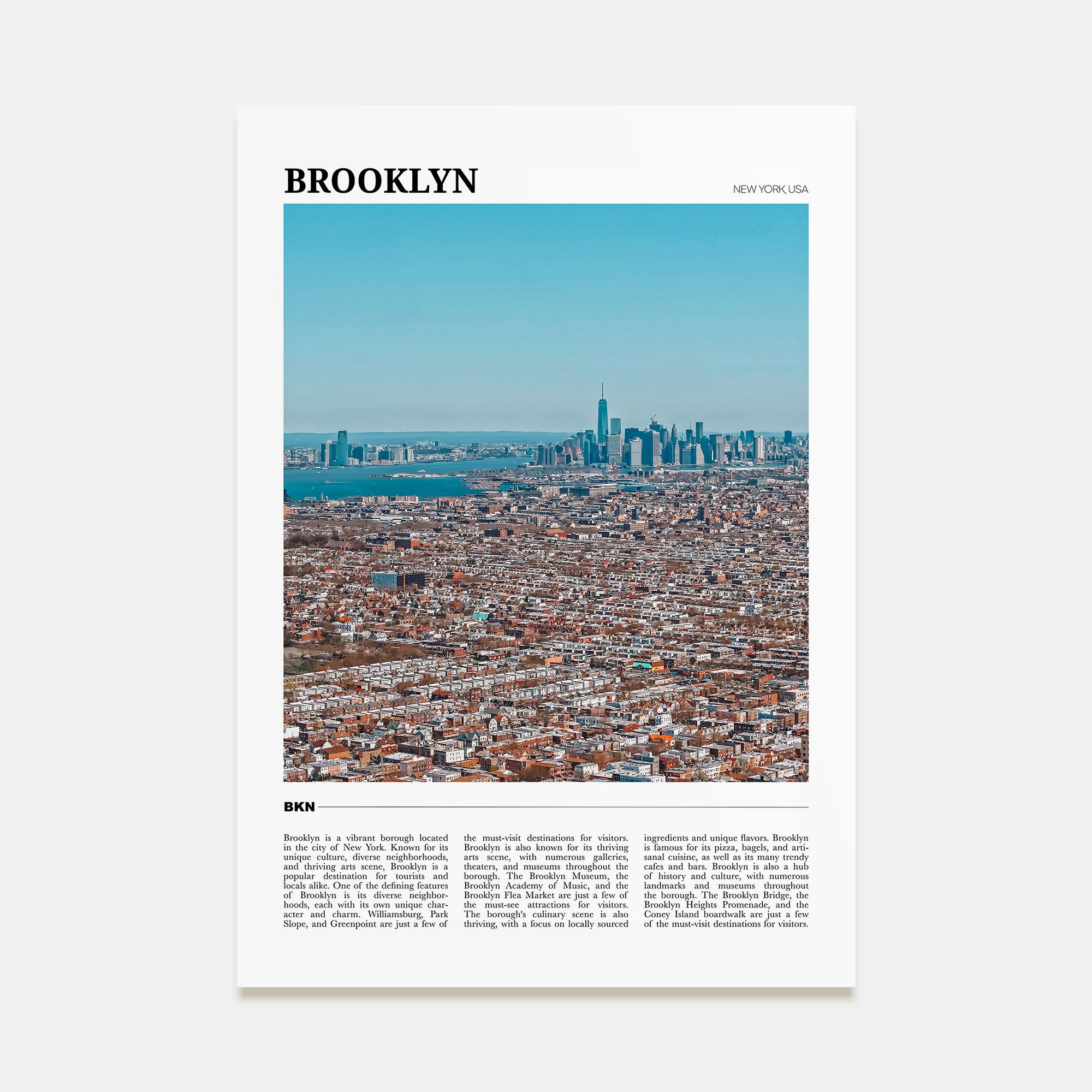 Brooklyn Travel Color No 2 Poster