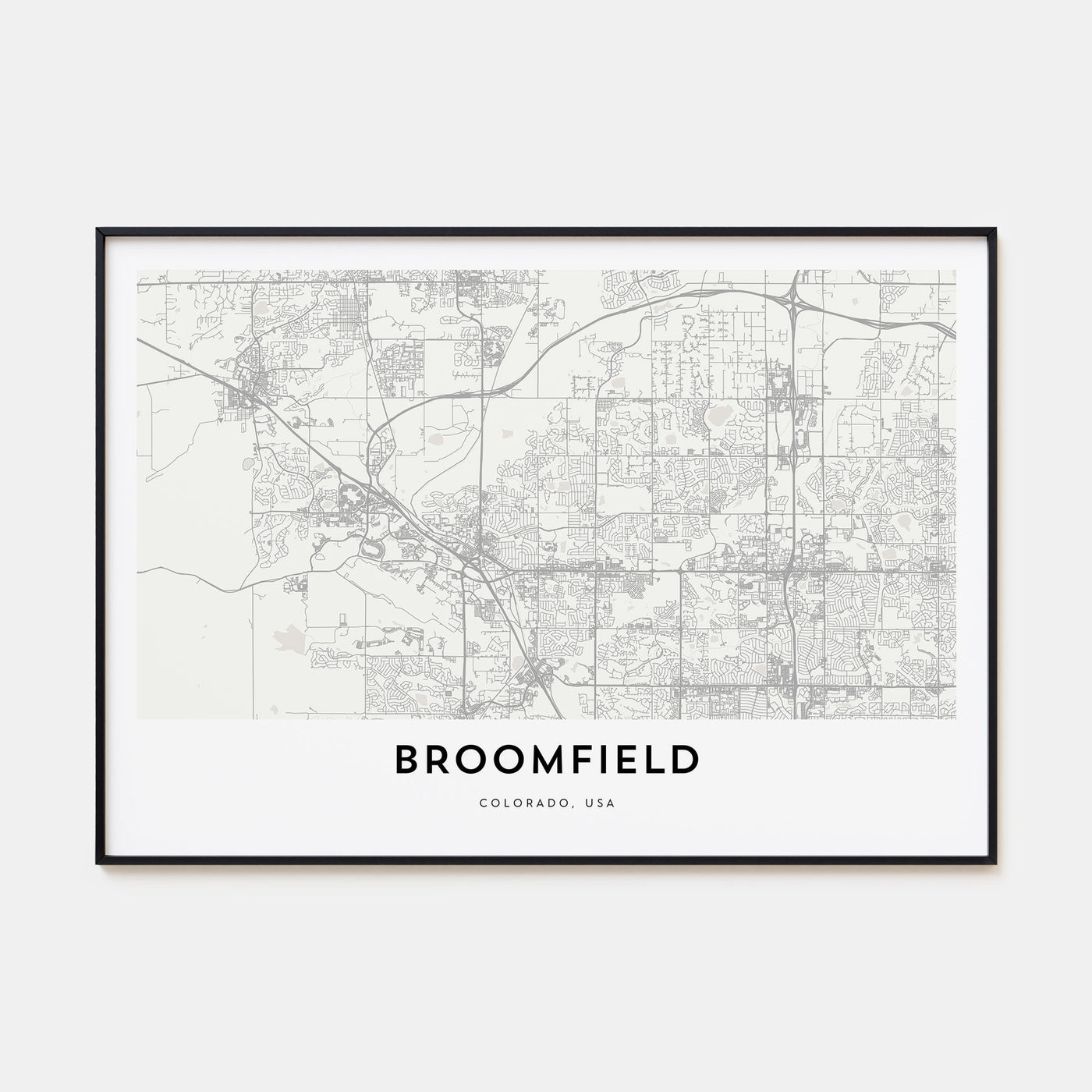 Broomfield Map Landscape Poster