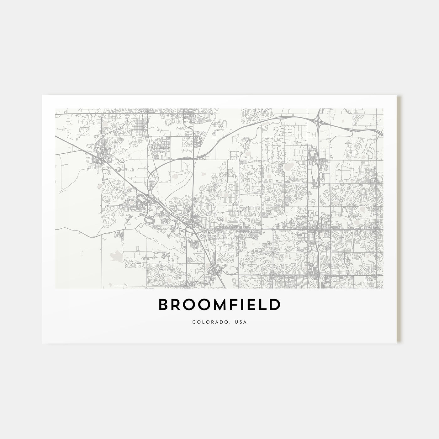 Broomfield Map Landscape Poster