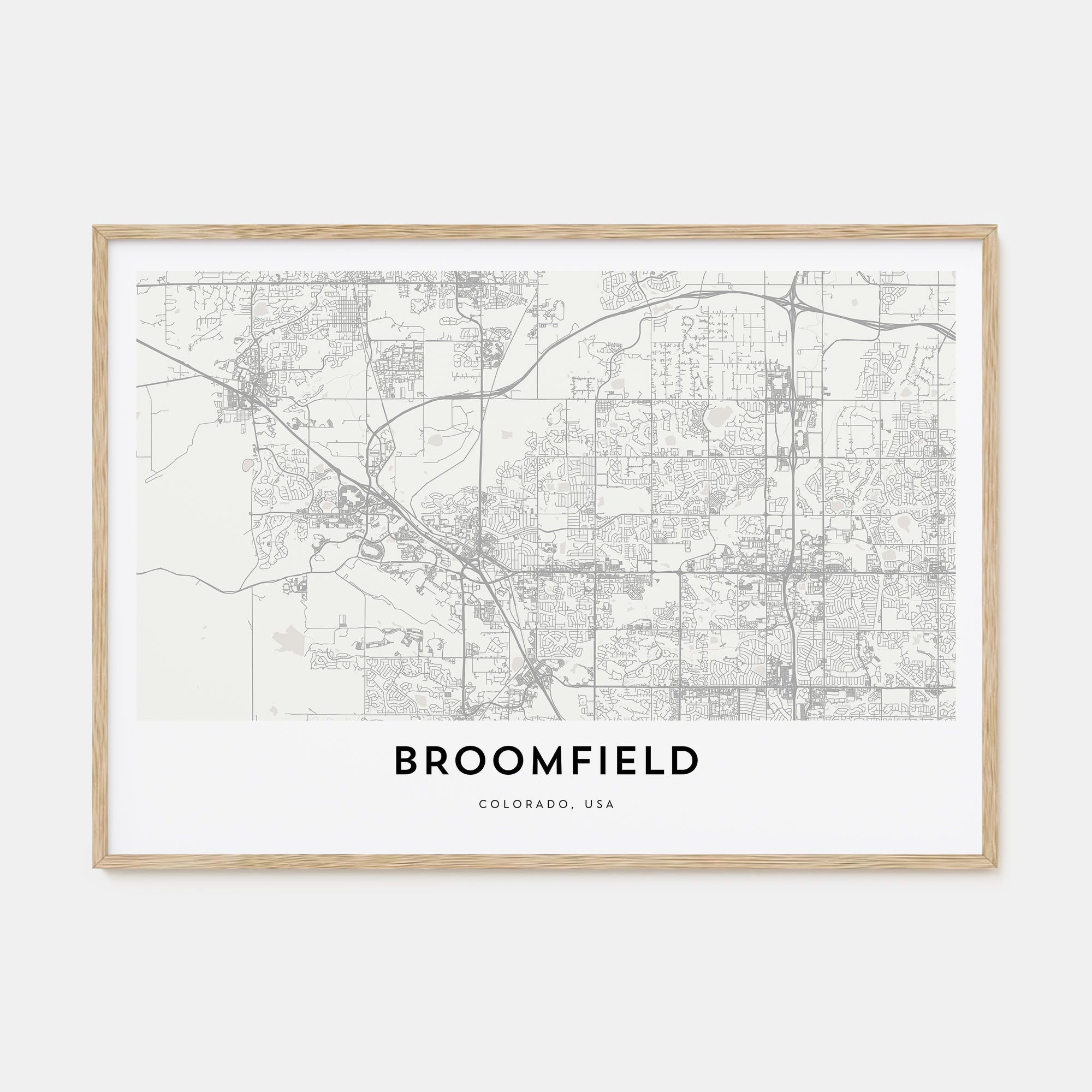 Broomfield Map Landscape Poster