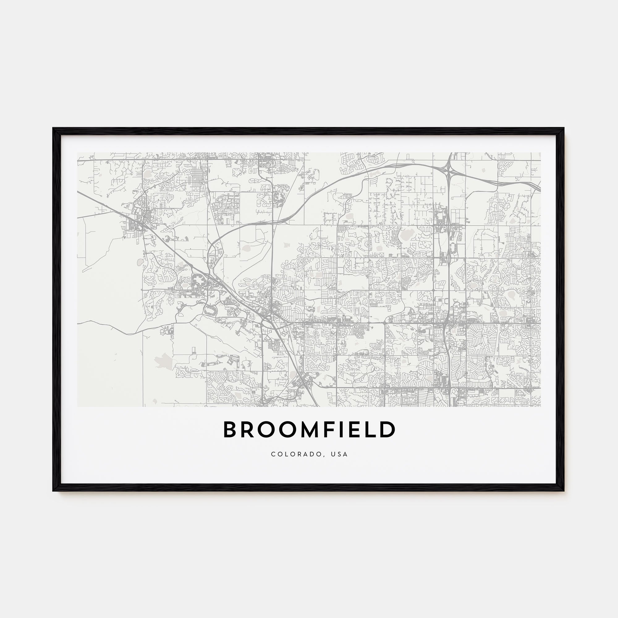 Broomfield Map Landscape Poster