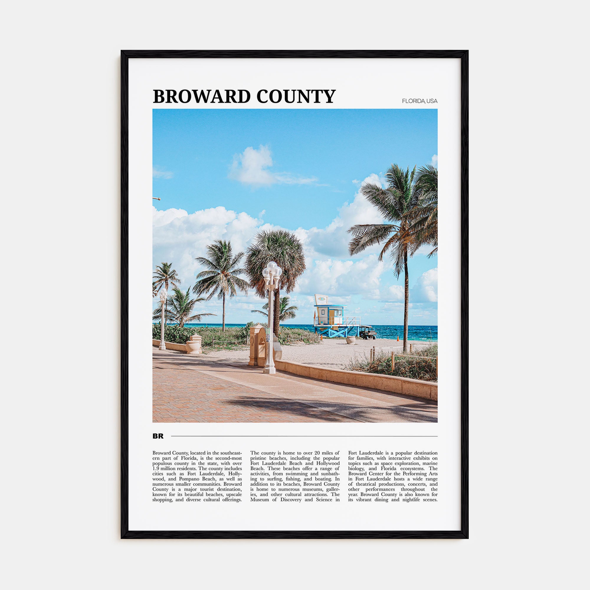Broward County Travel Color Poster