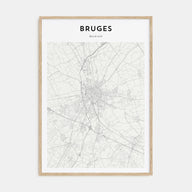 Bruges Map Portrait Poster