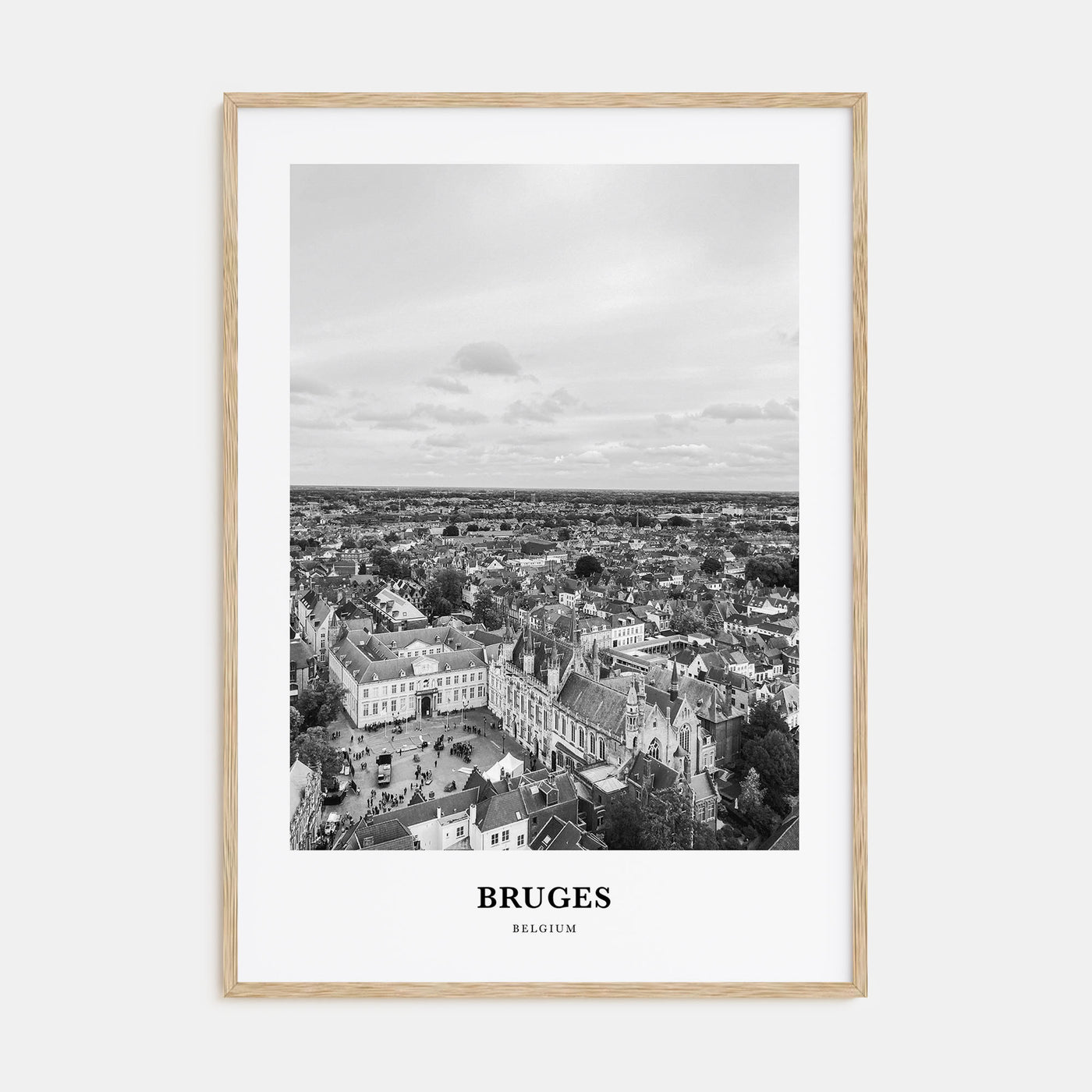 Bruges Portrait B&W Poster