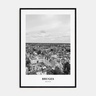 Bruges Portrait B&W Poster