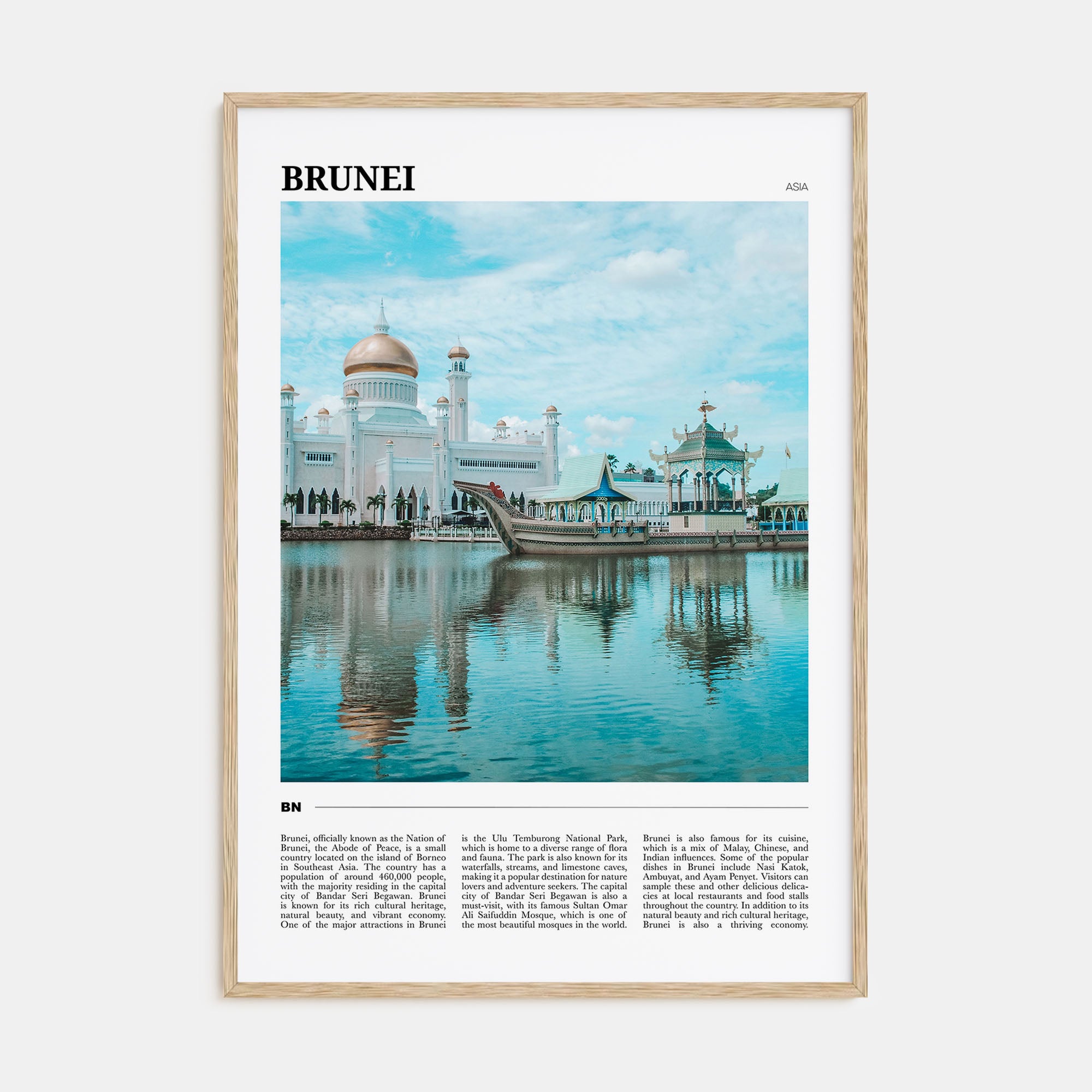 Brunei Travel Color Poster