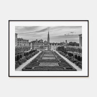 Brussels Landscape B&W Poster