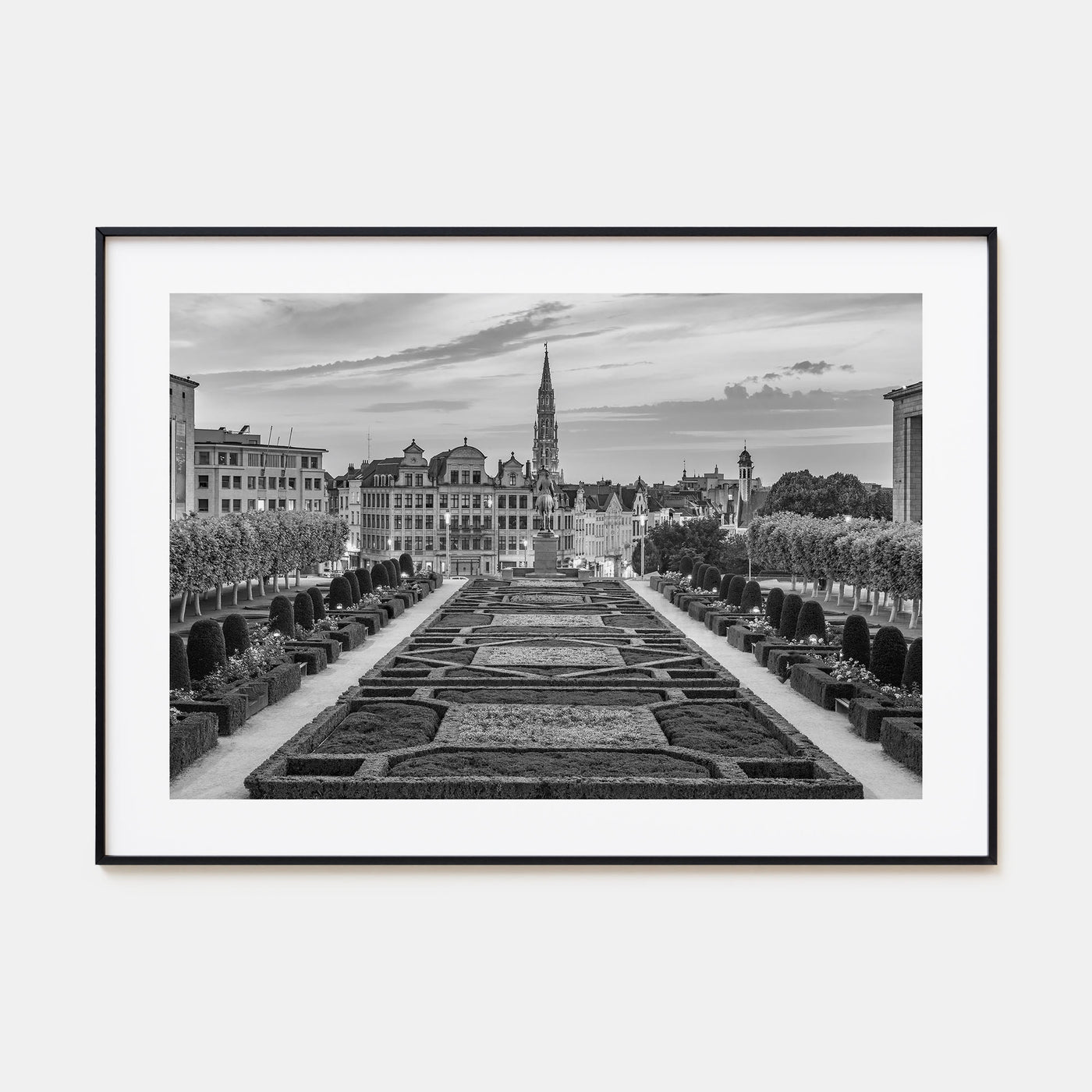 Brussels Landscape B&W Poster