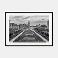 Brussels Landscape B&W Poster