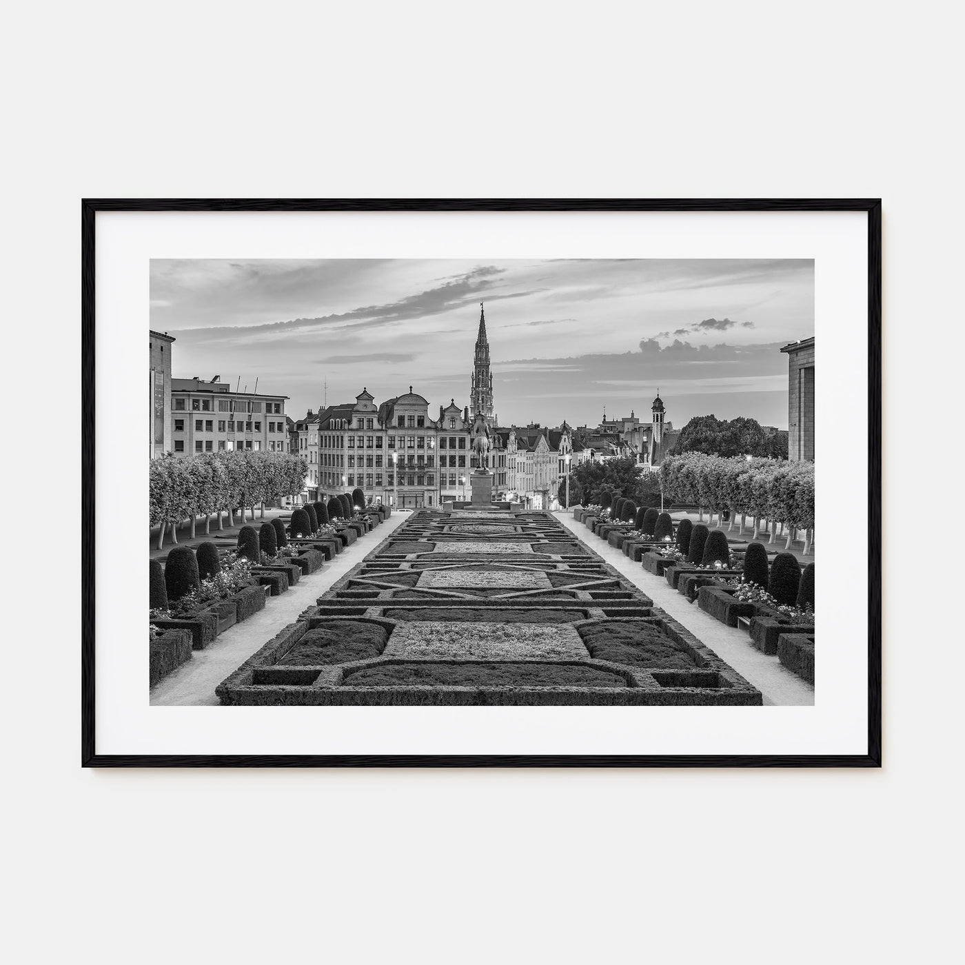 Brussels Landscape B&W Poster