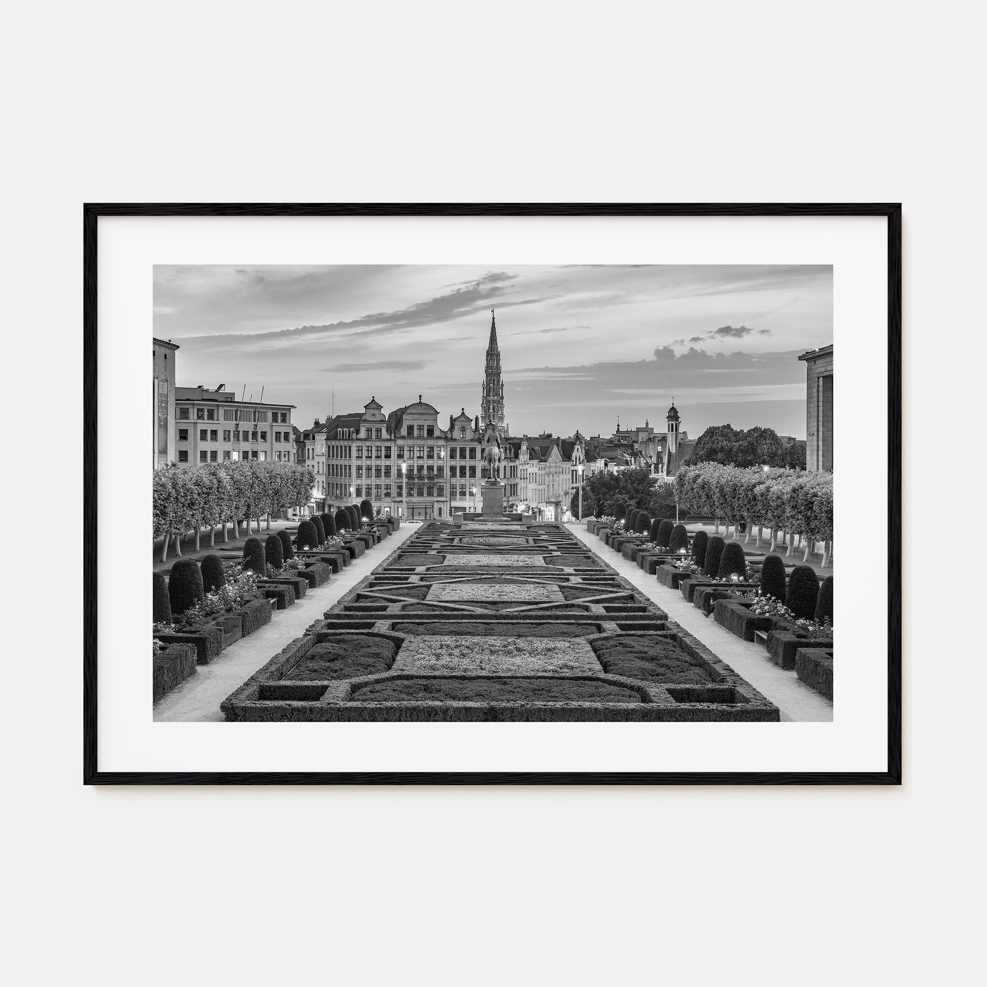 Brussels Landscape B&W Poster