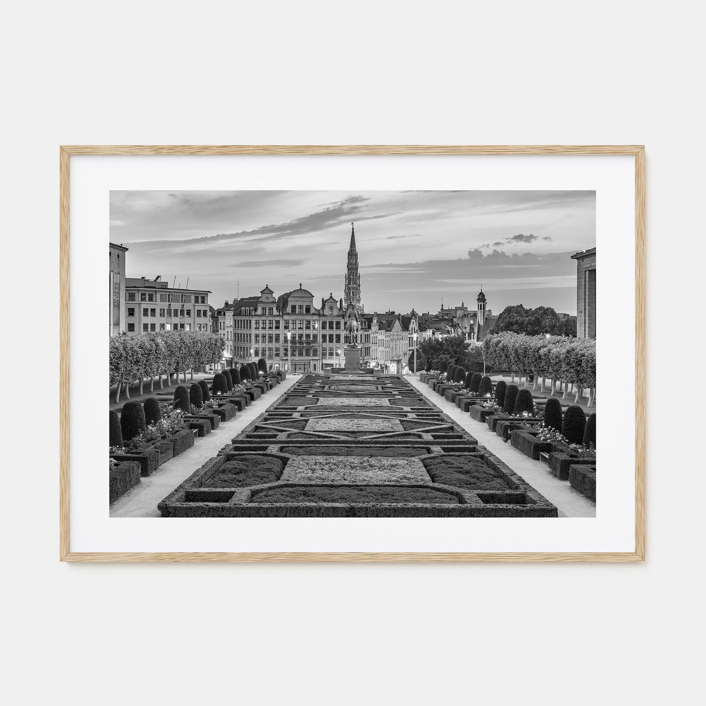 Brussels Landscape B&W Poster
