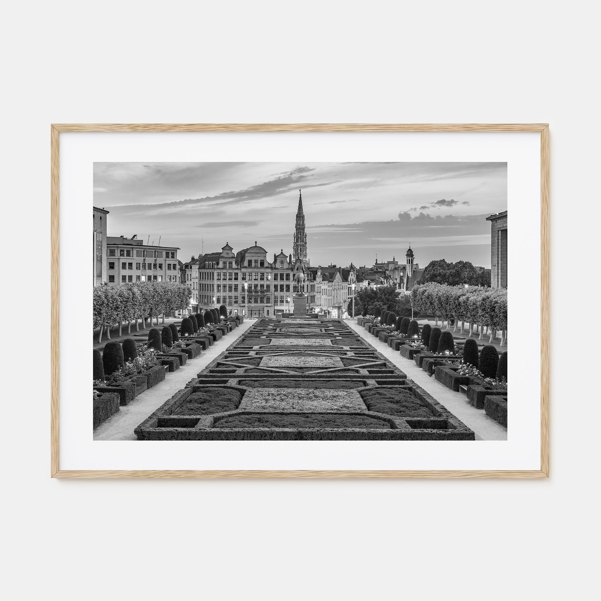 Brussels Landscape B&W Poster