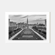 Brussels Landscape B&W Poster