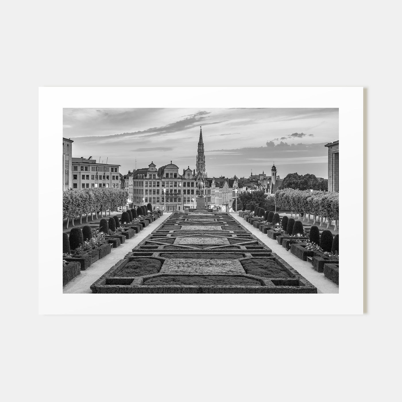 Brussels Landscape B&W Poster