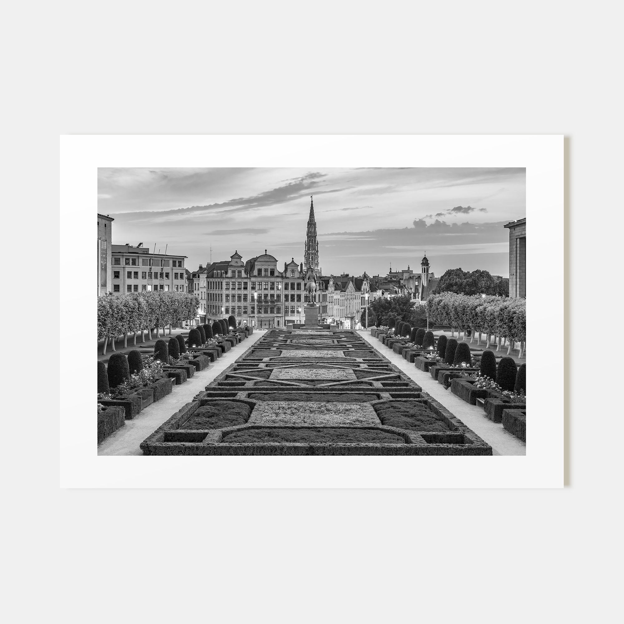 Brussels Landscape B&W Poster
