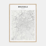 Brussels Map Portrait Poster