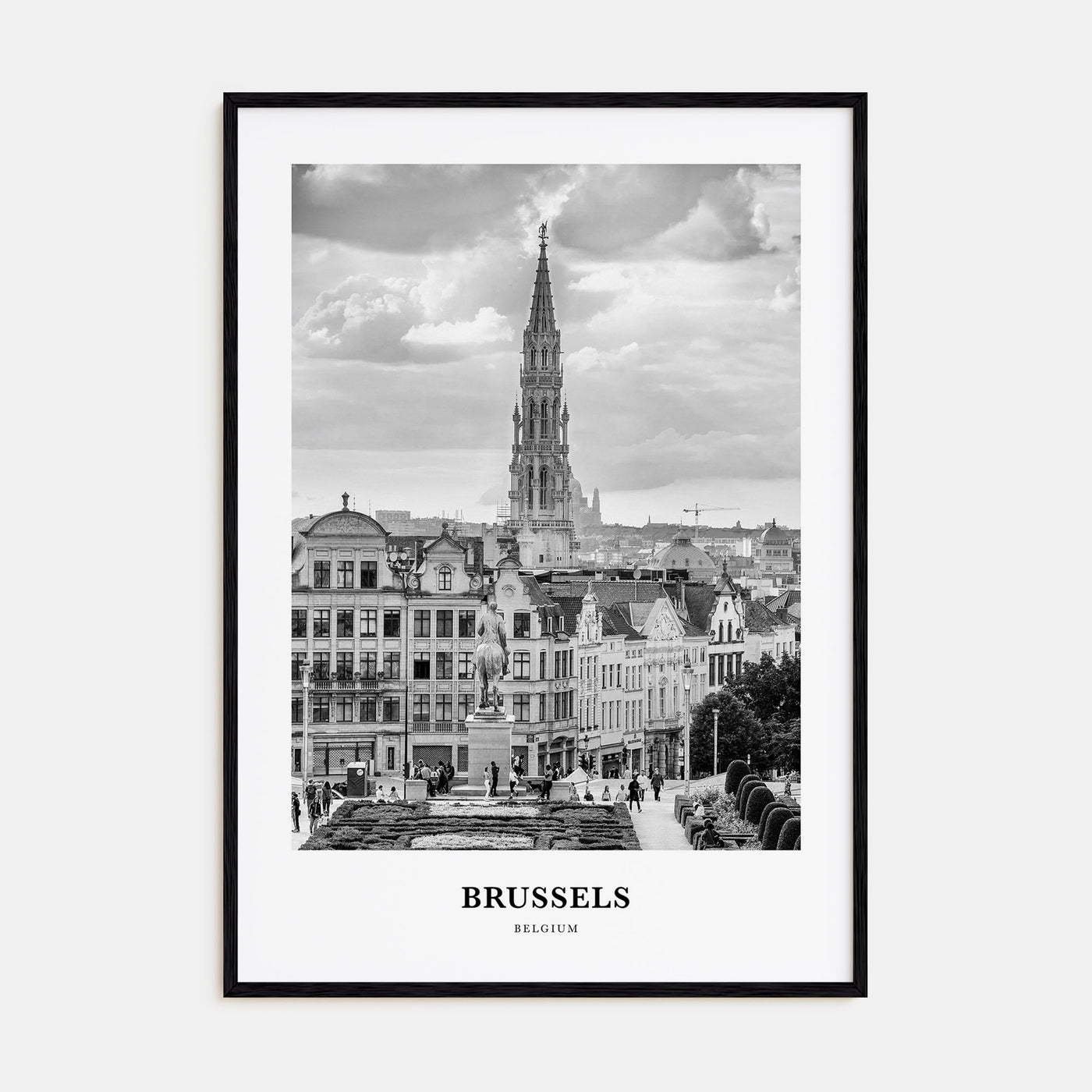Brussels Portrait B&W Poster